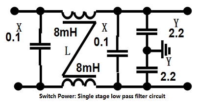single stage loe pass filter circuit
