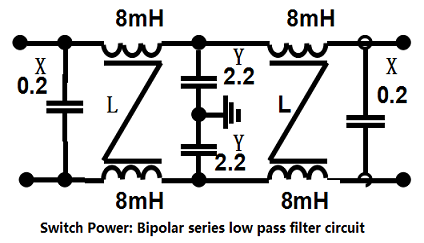bipolar series low pass filter circuit