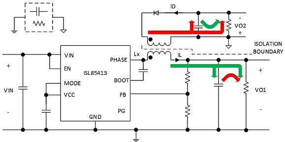 Synchronous buck regulator uses isolated buck topology to generate &plusmn; Vout rail1