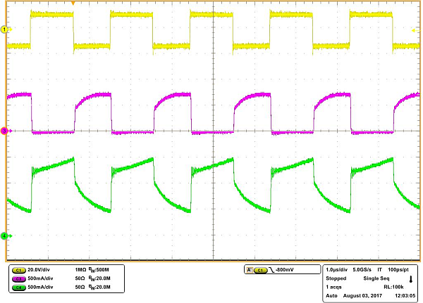 Operating waveforms for an Isolated buck-boost Topology: +/- output5