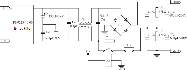 AC EMI Filter and Input Rectifier Filter Circuit