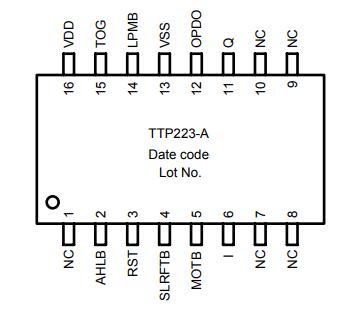 TTP223&nbsp;Pinout